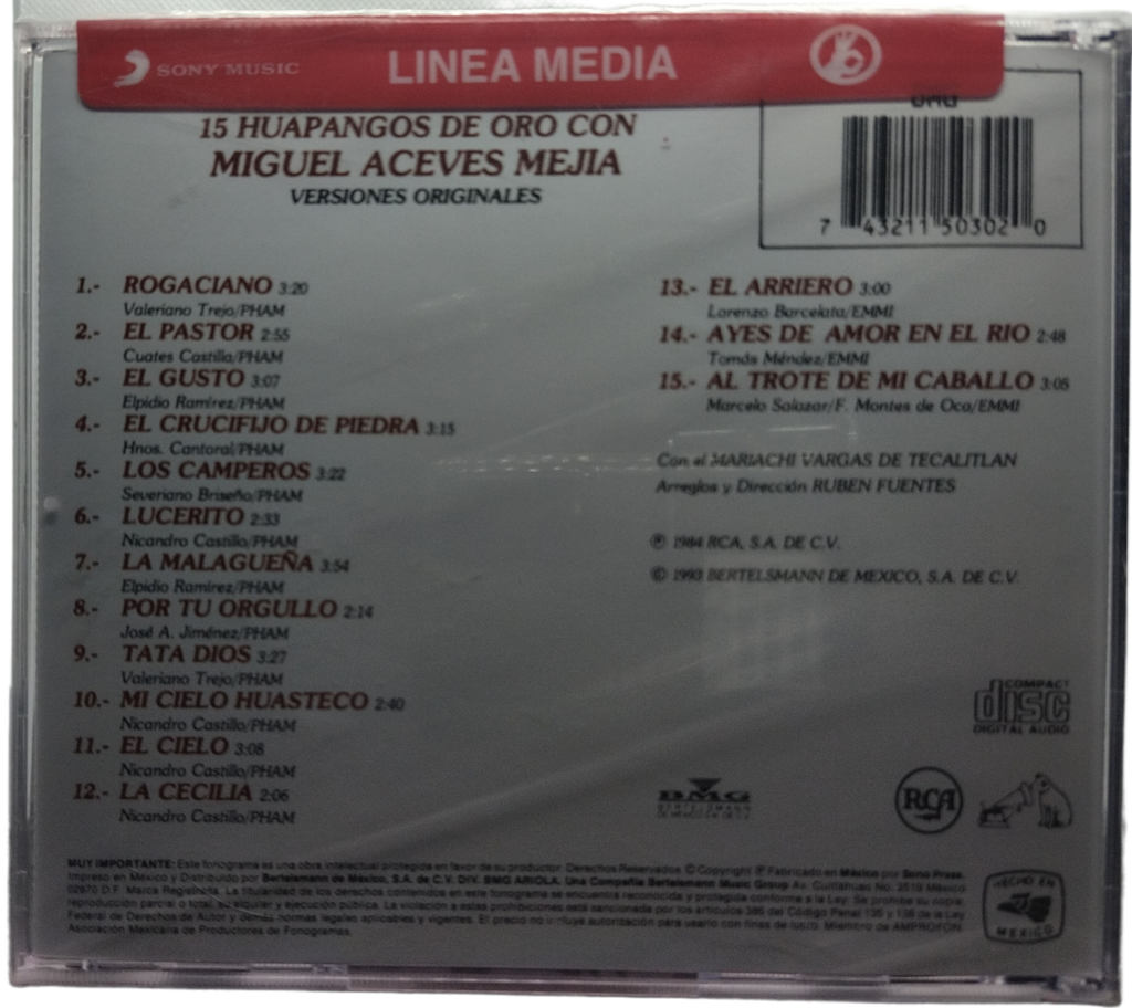 Miguel Aceves Mejia - 15 Huapangos De Oro