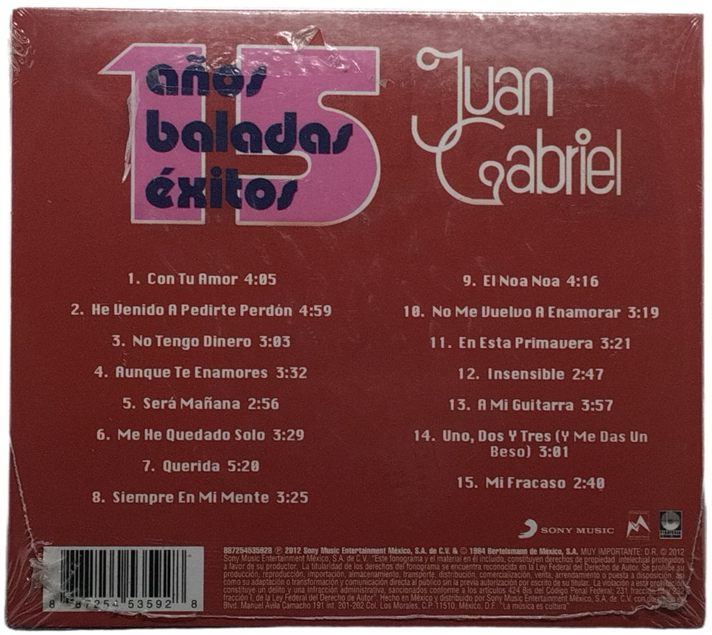 Juan Gabriel - 15 Años - Baladas Exitos