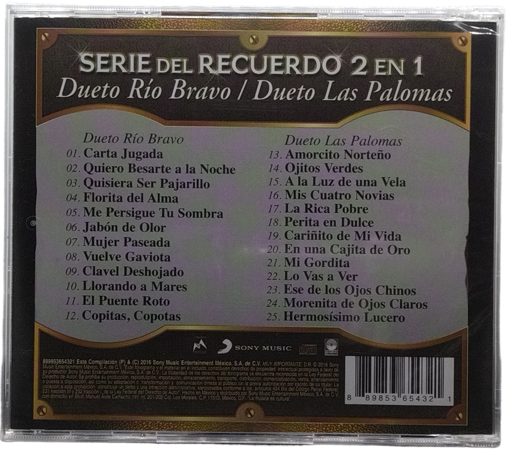 Dueto Rio Bravo / Dueto Las Palomas - Serie Del Recuerdo