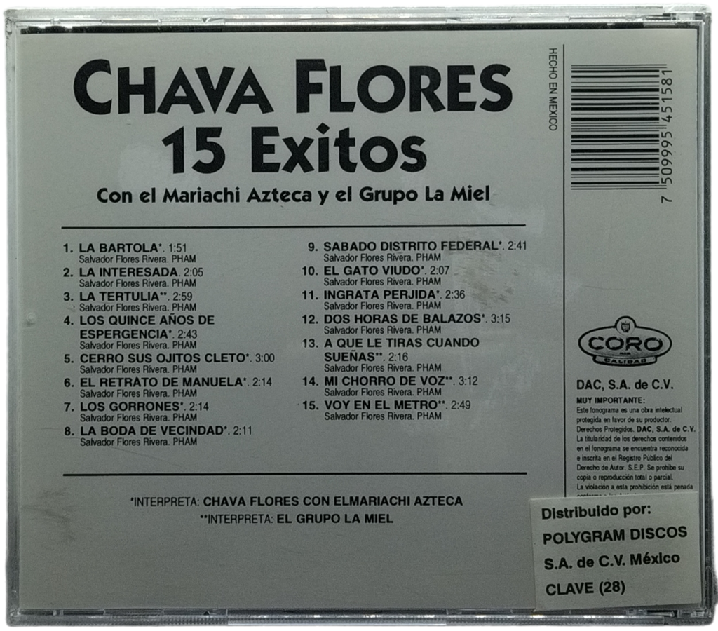 Chava Flores - 15 Exitos