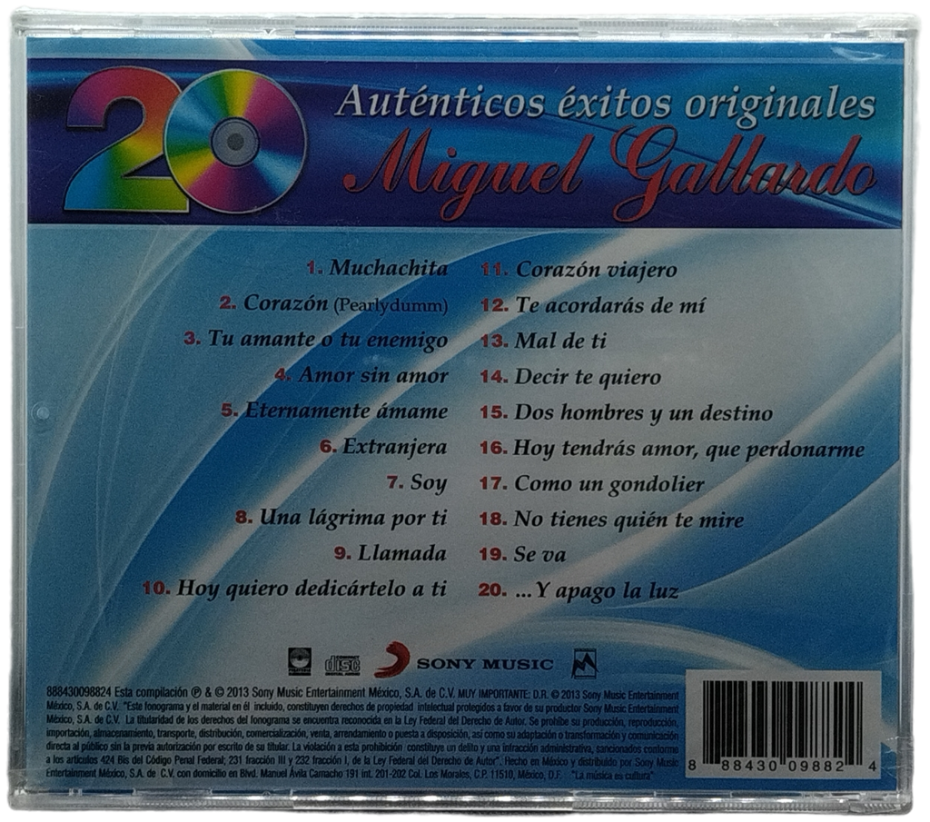 Miguel Gallardo - 20 Autenticos Exitos Originales