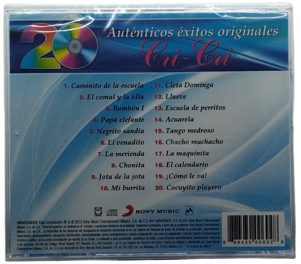 Cri Cri - 20 Autenticos Exitos Originales