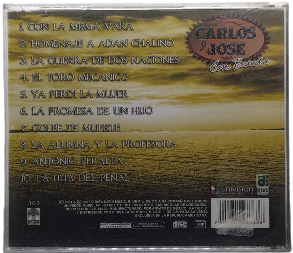 Carlos Y Jose - Hits De Oro €¢ Con La Misma Vara