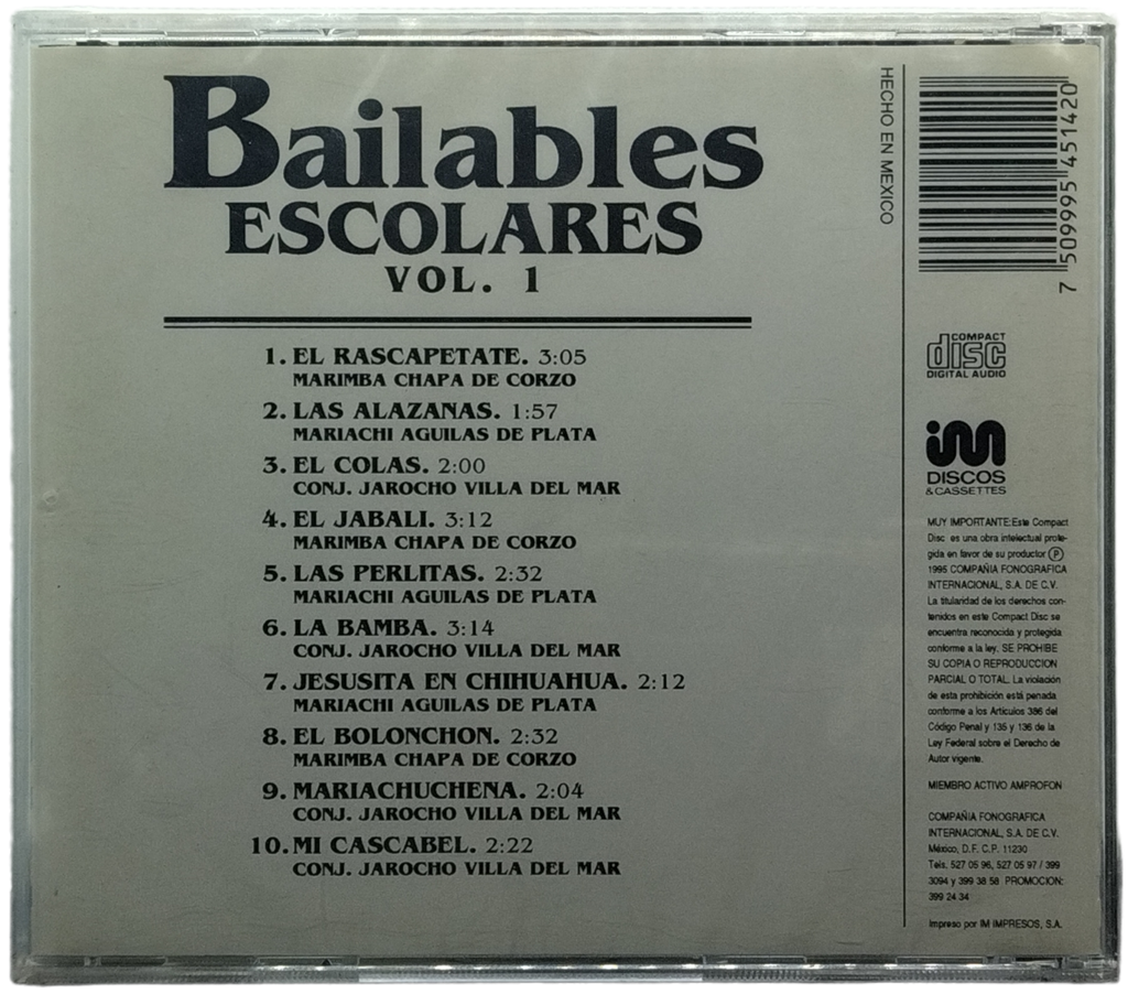 Varios - Bailables Escolares Vol. 1
