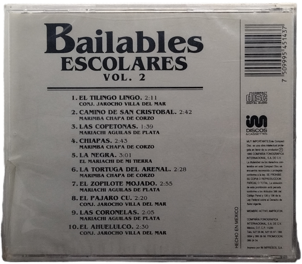Varios - Bailables Escolares Vol. 2
