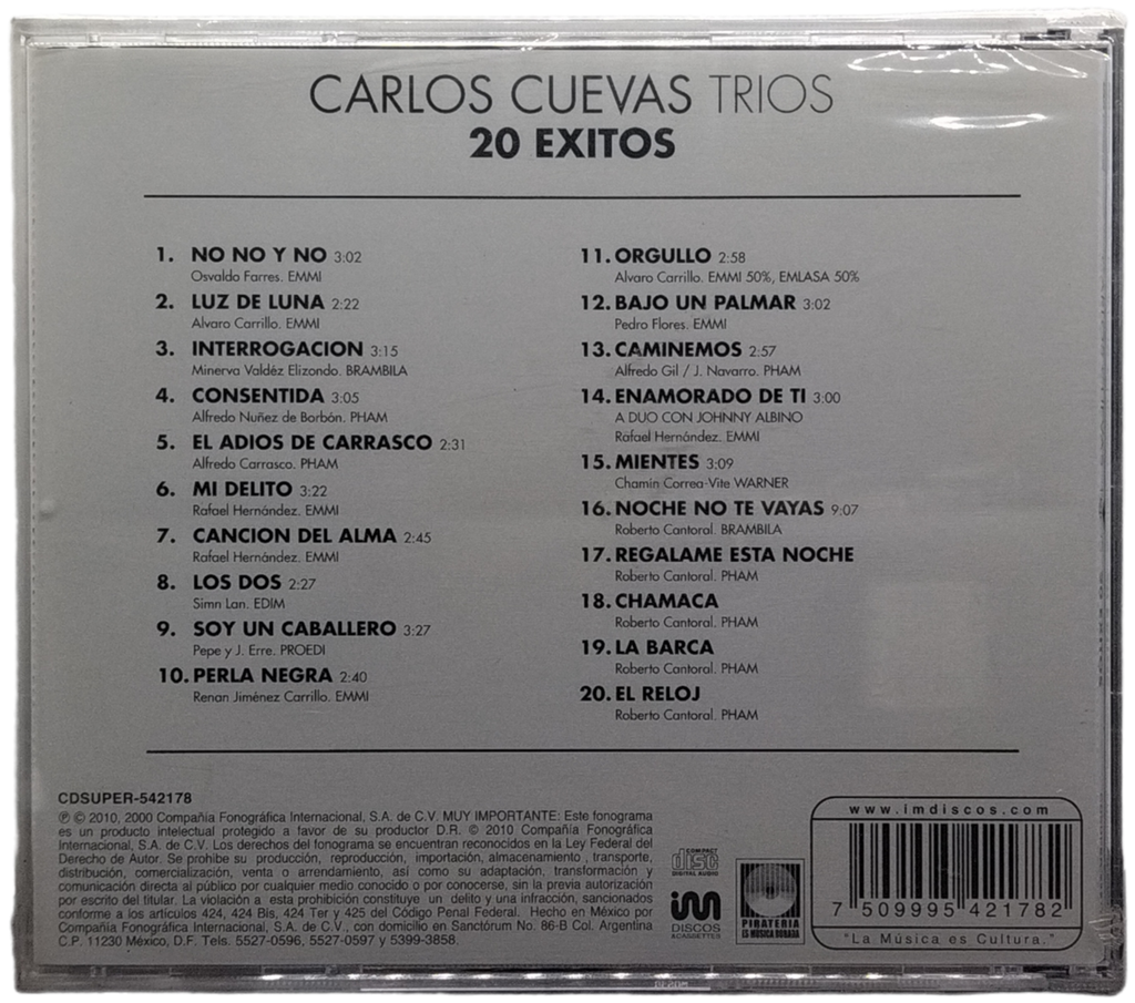 Carlos Cuevas - Trios 20 Exitos