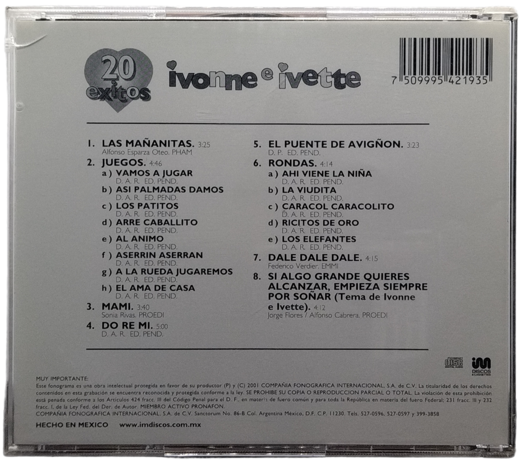 Ivonne E Ivette - 20 Exitos