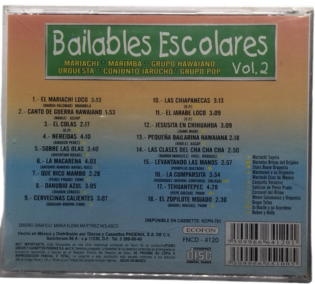 Varios Vol. 2 - Bailables Escolares