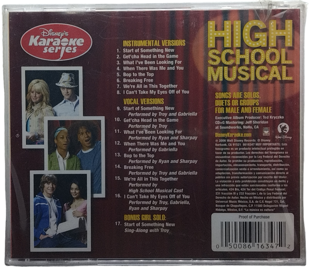 Varios - High School Musical 1 Karaoke Series