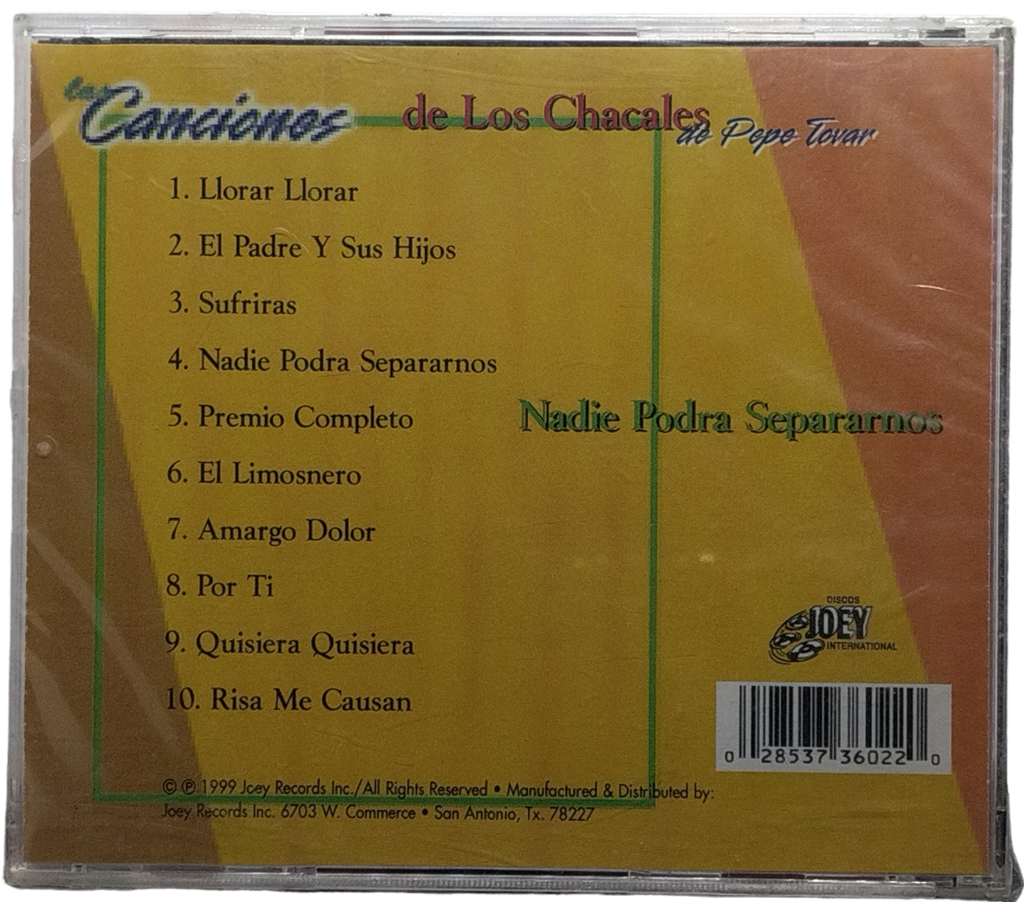 Los Chacales De Pepe Tovar - Nadie Podra Separarnos