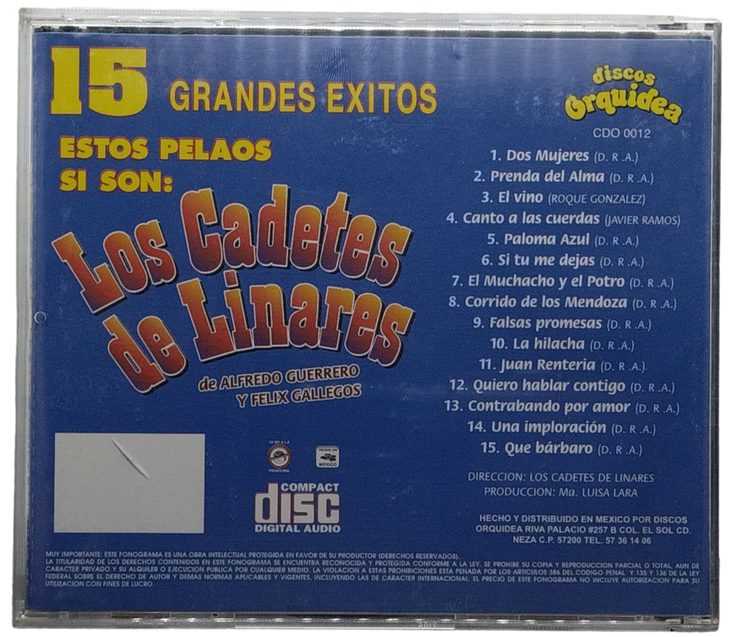 Los Cadetes De Linares - 15 Grandes Exitos