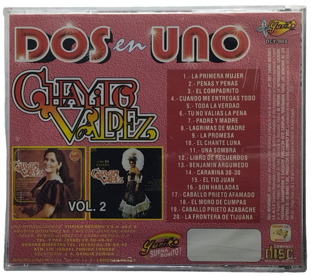 Chayito Valdez - Dos En Uno Vol. 2