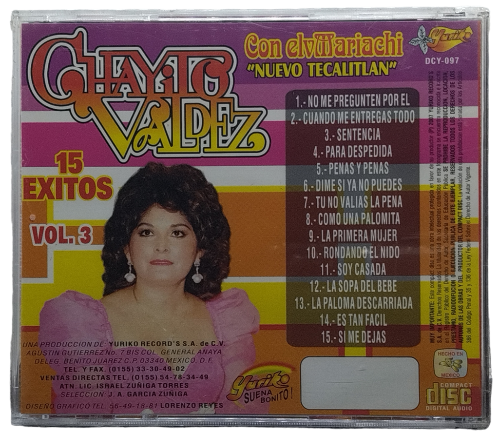 Chayito Valdez - 15 Exitos Vol. 3