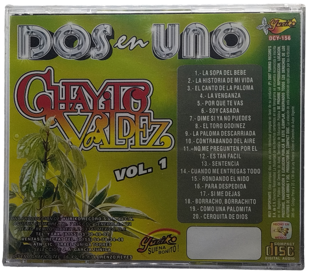Chayito Valdez - Dos En Uno Vol. 1