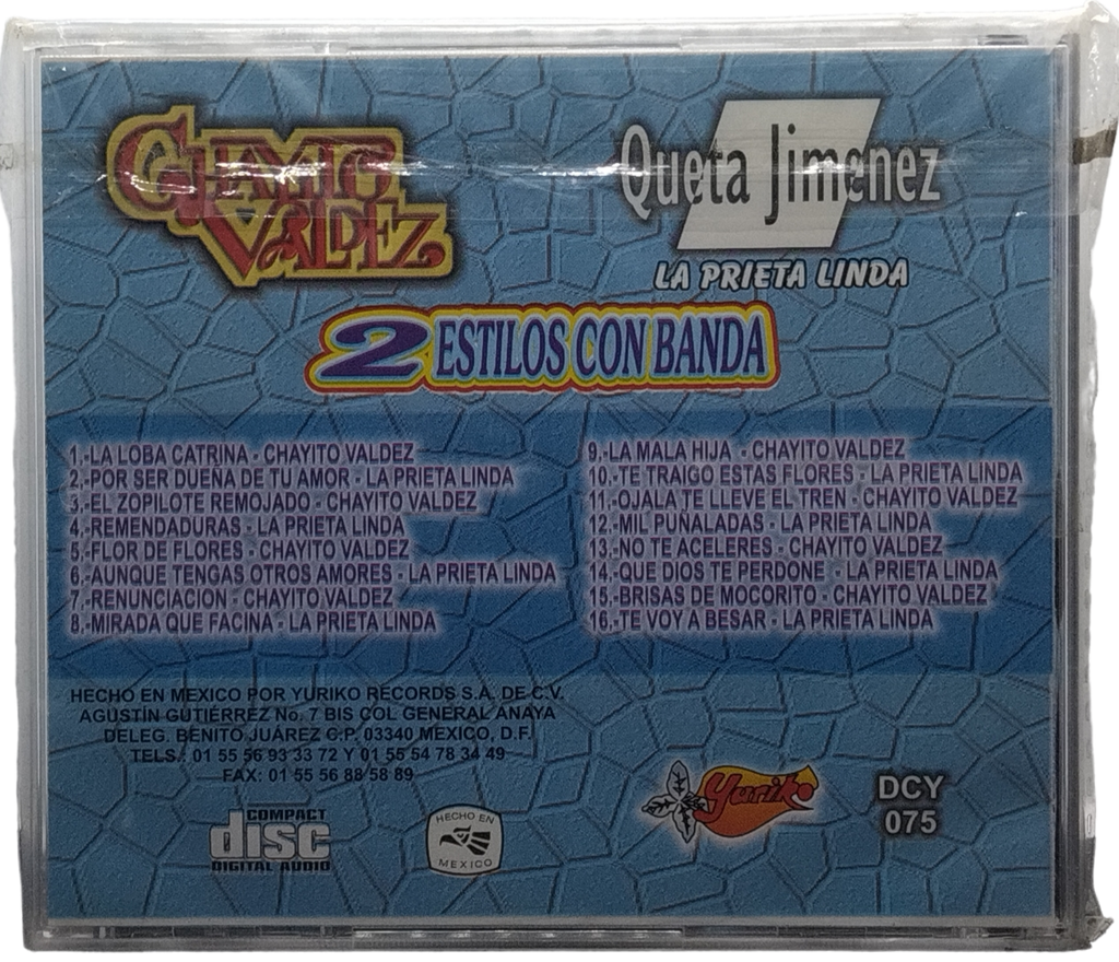 Chayito Valdez / Queta Jimenez - 2 Estilos Con Banda