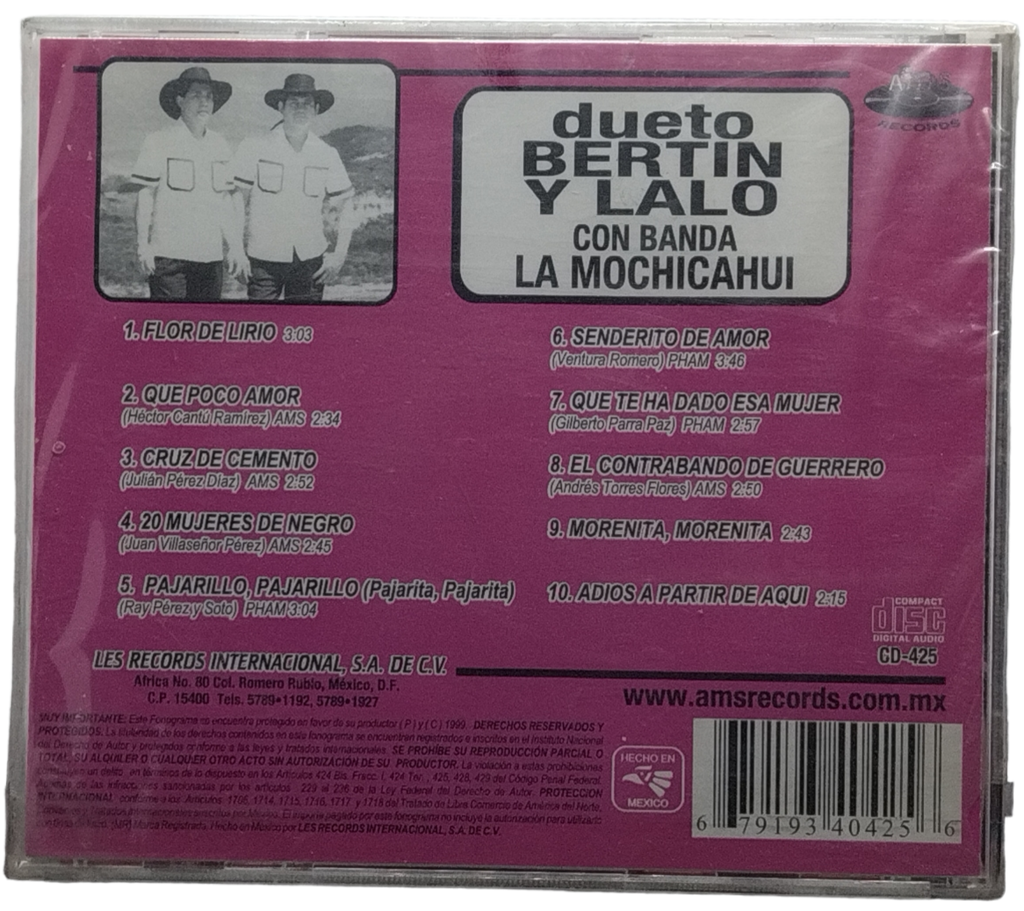 Dueto Bertin Y Lalo - Con Banda La Mochicahui