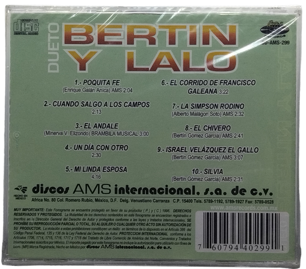 Dueto Bertin Y Lalo - Poquita Fe
