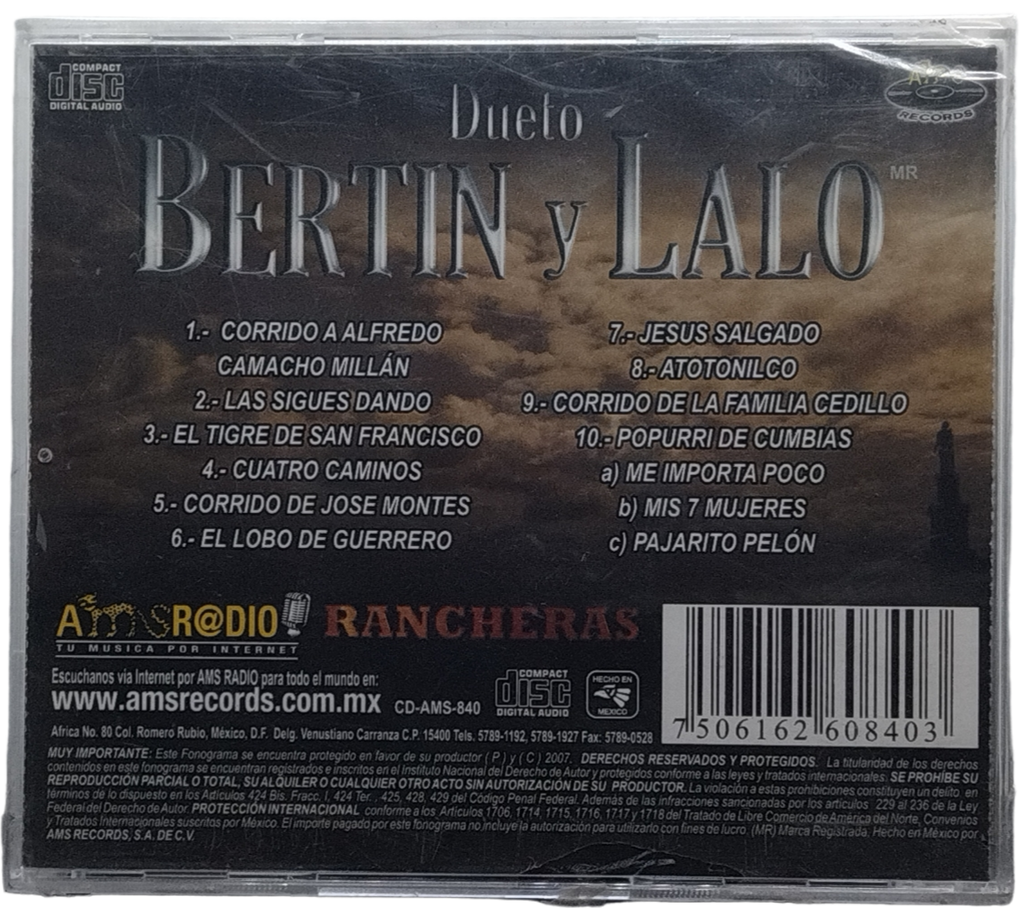 Dueto Bertin Y Lalo - Rancheras