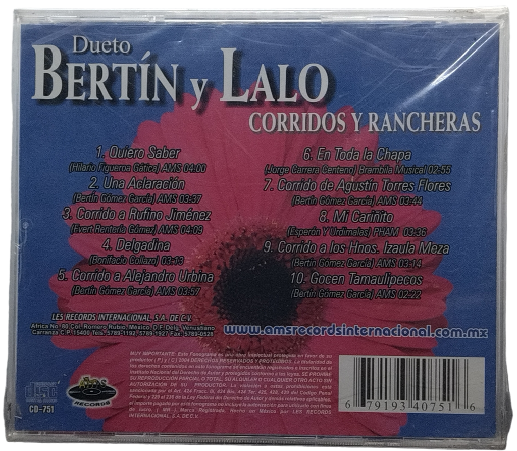 Dueto Bertin Y Lalo - Corridos Y Rancheras