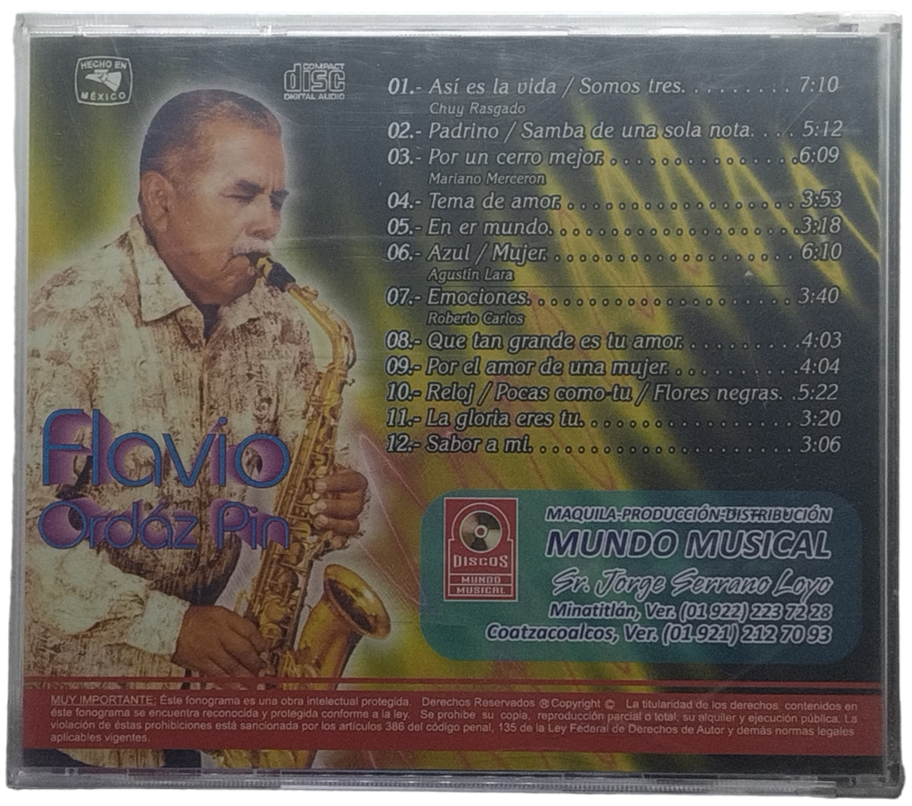 Flavio Ordaz Pin - Nace Una Luz Con Mi Sax