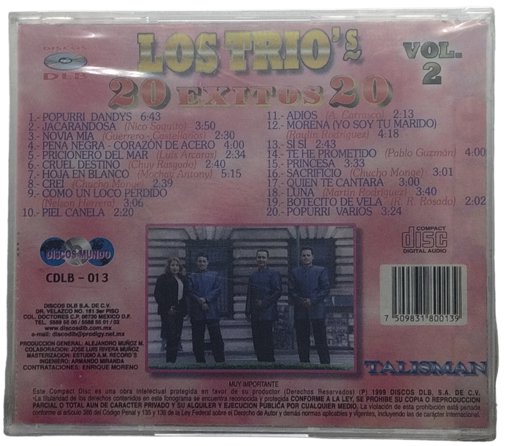 Los Trio's Talisman - 20 Exitos 20 Vol. 2