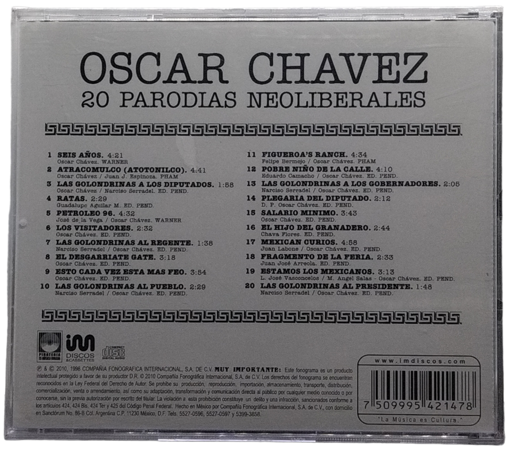 Oscar Chavez - 20 Parodias Neo Liberales