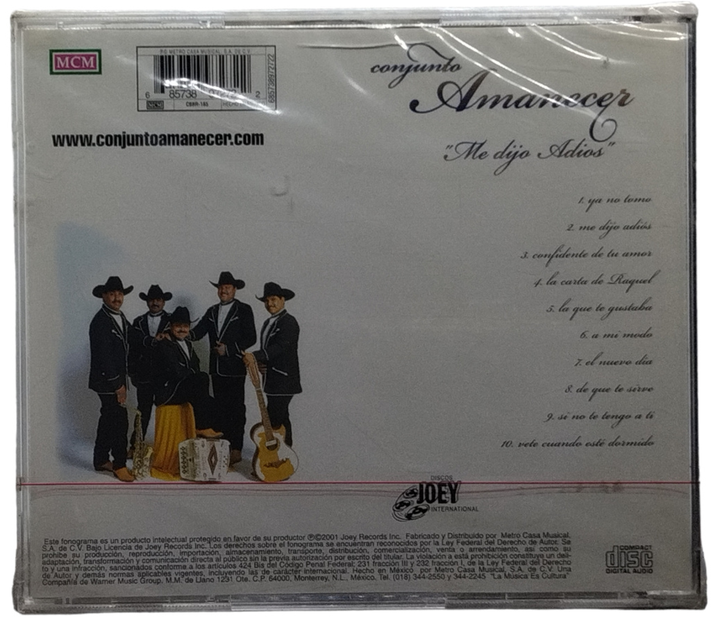 Conjunto Amanecer - Me Dijo Adios