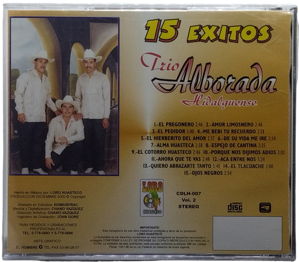 Trio Alborada Hidalguense - 15 Exitos