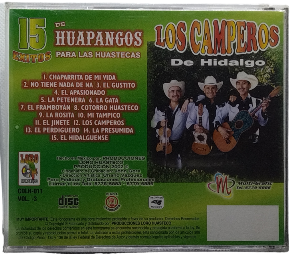 Los Camperos De Hidalgo - 15 Exitos De Huapangos