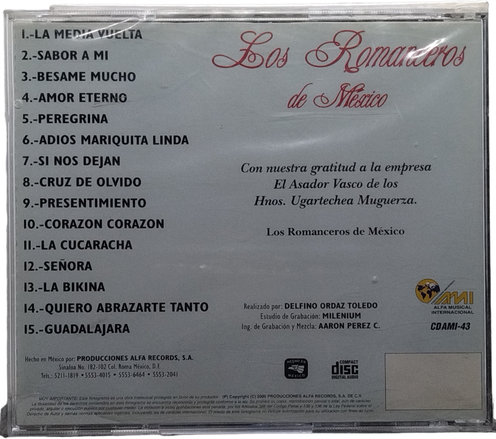 Los Romanceros De Mexico - La Media Vuelta
