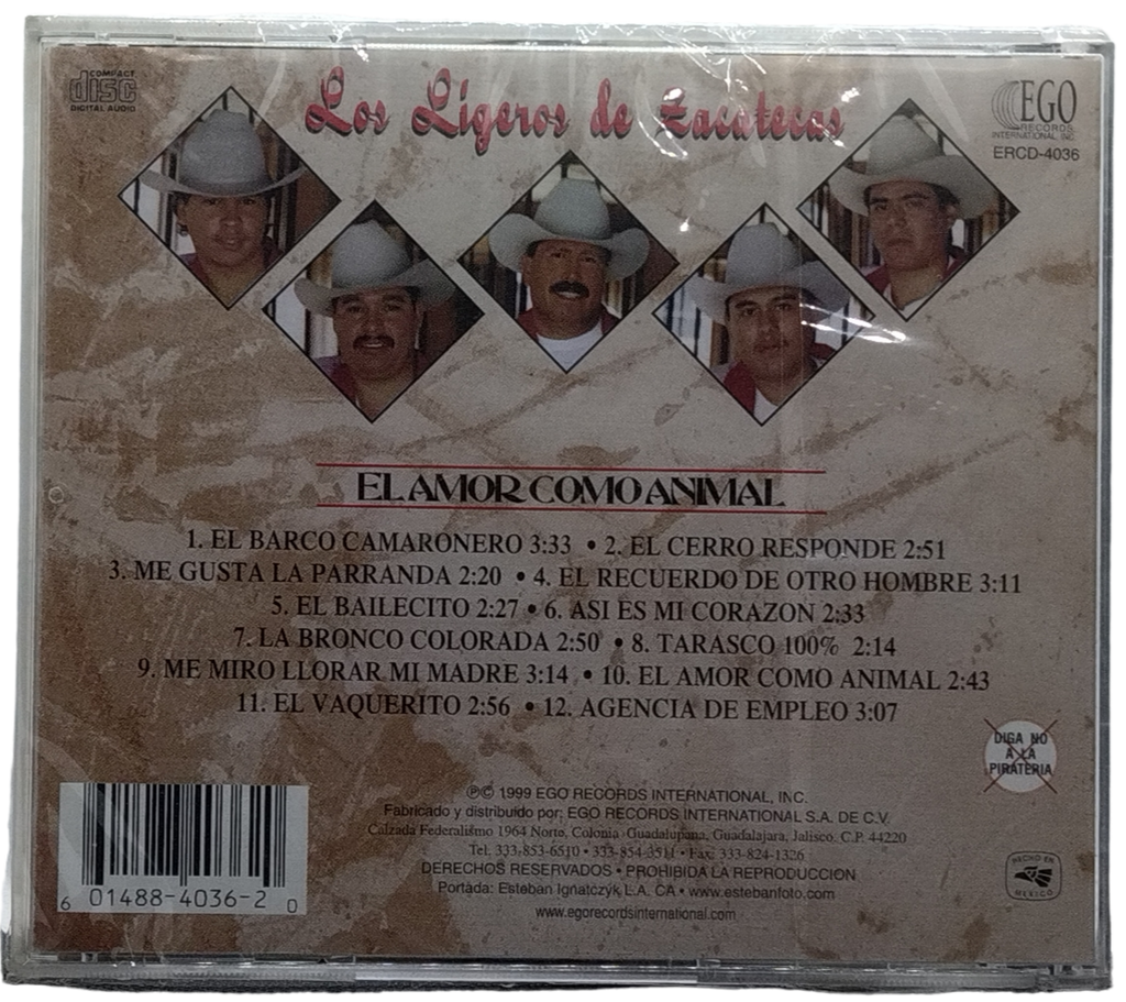 Los Ligeros De Zacatecas - El Amor Como Animal