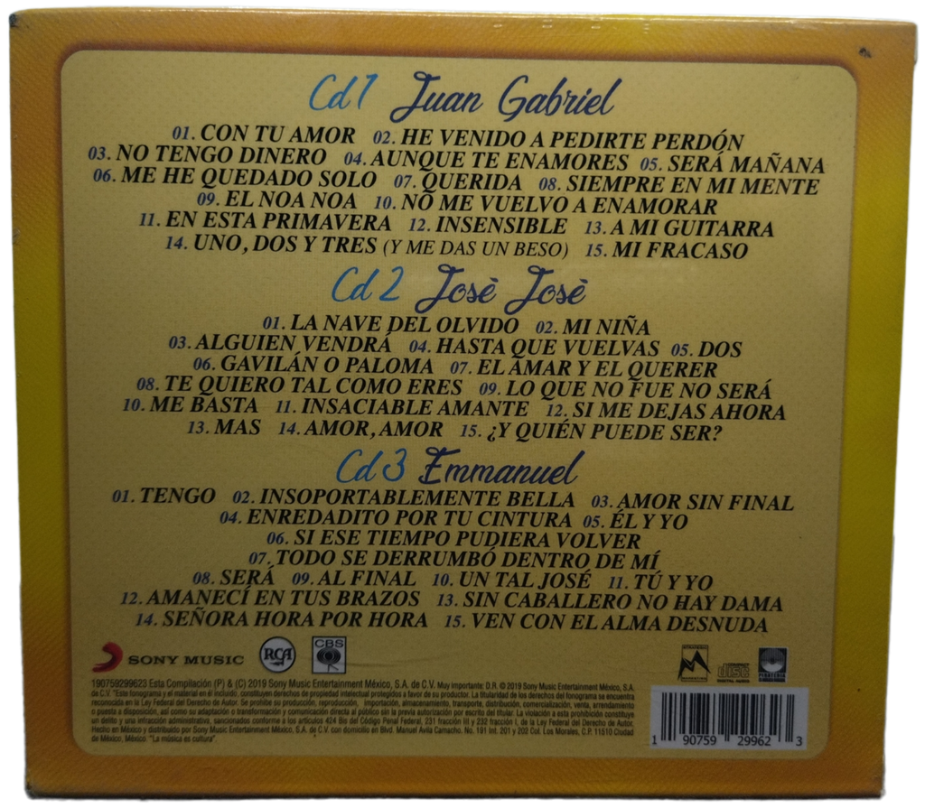 Jose Jose - Juan Gabriel - Emmanuel - 2 Siglos De Musica