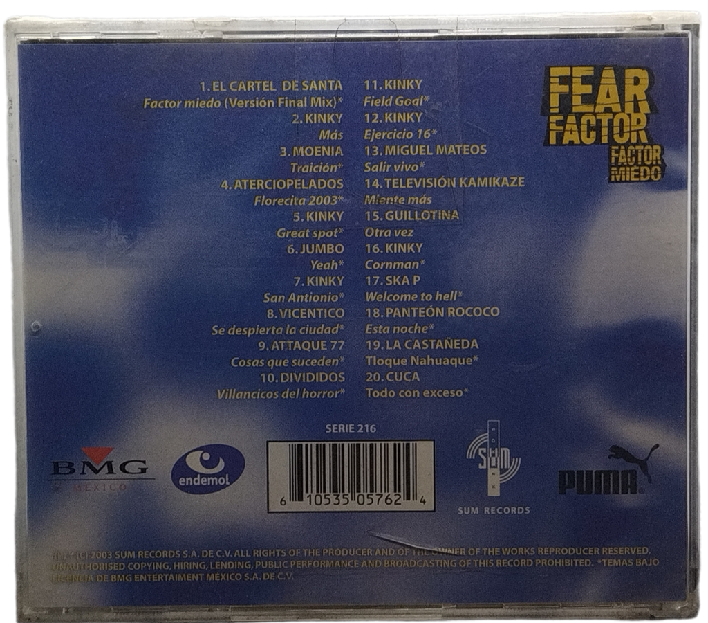Varios - Fear Factor - Factor Miedo