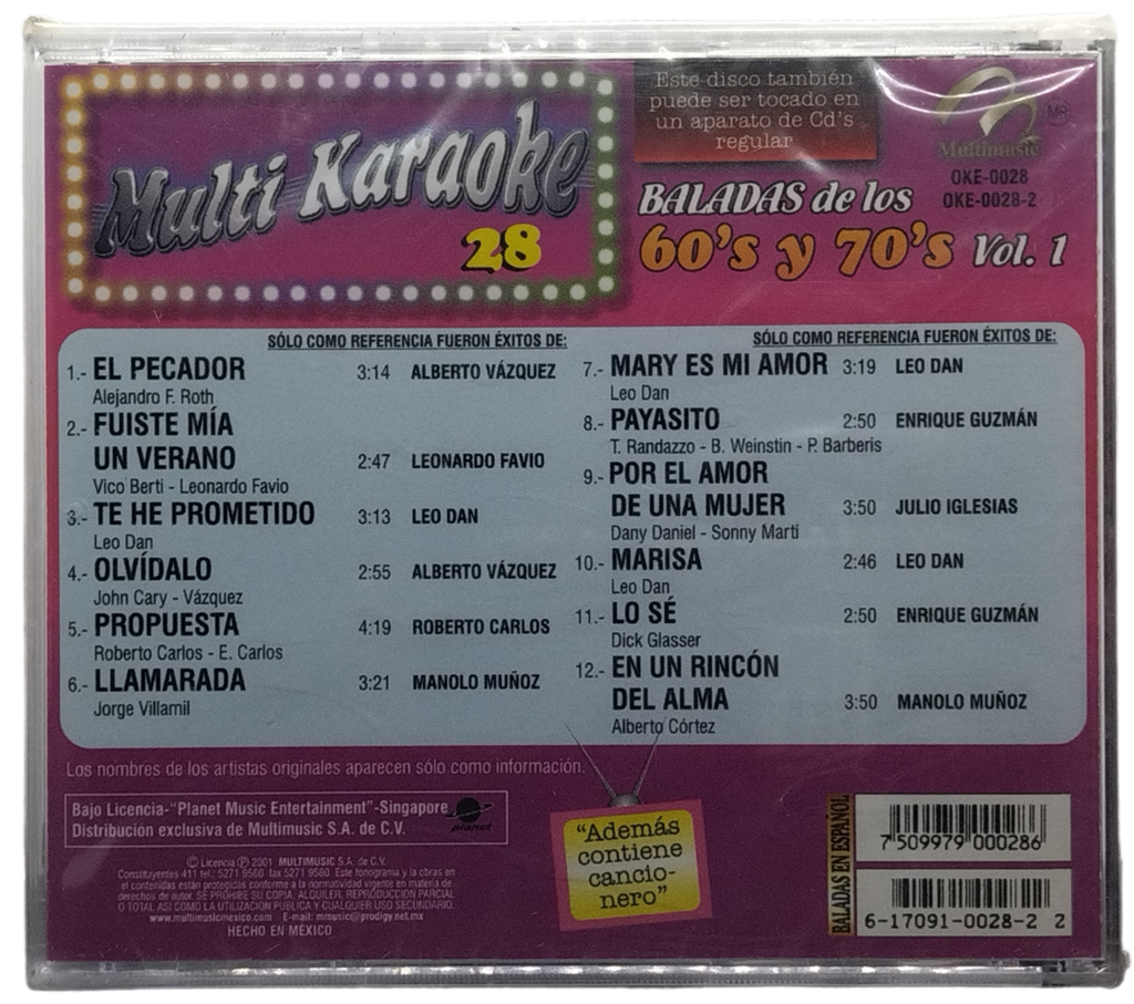 Multi Karaoke - Canta Como Baladas De Los 60's Y 70's Vol. 1