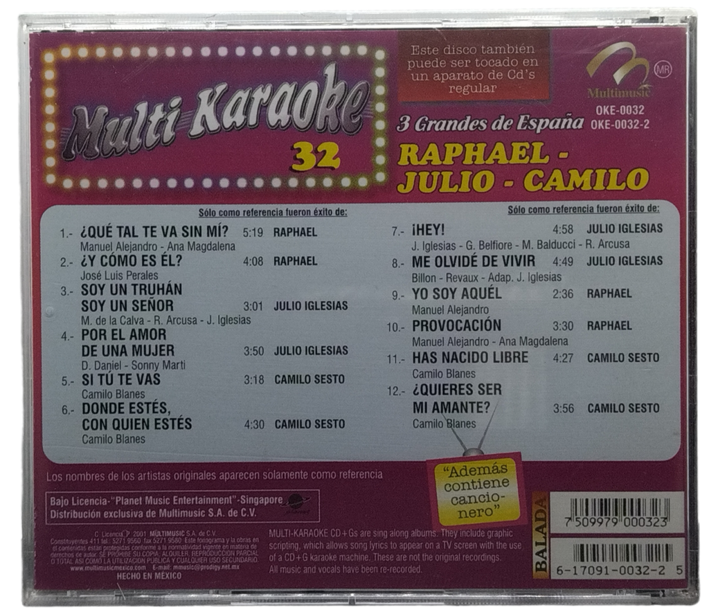Multi Karaoke - Canta Como 3 Grandes De España