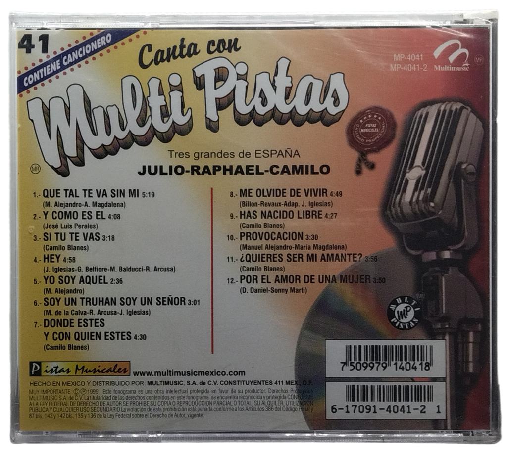 Multi Pistas - Canta Como 3 Grandes De España