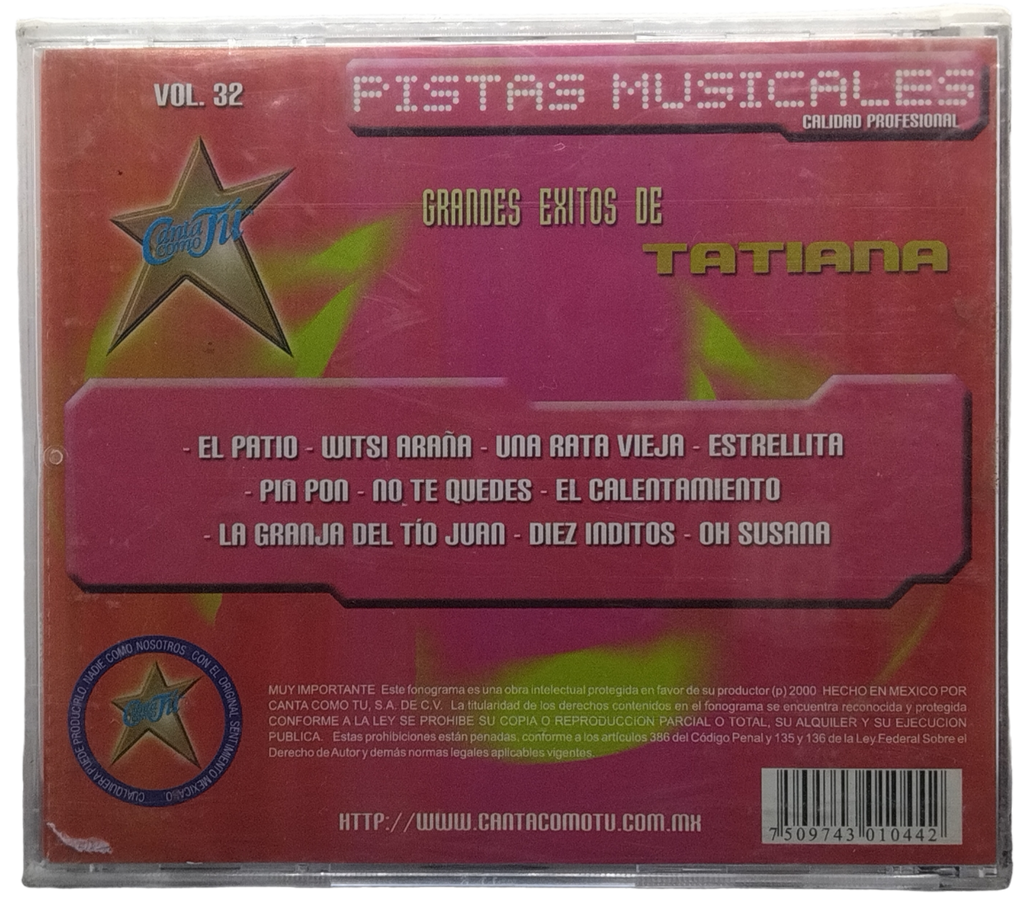 Pistas Musicales - Canta Como Grandes Exitos De Tatiana
