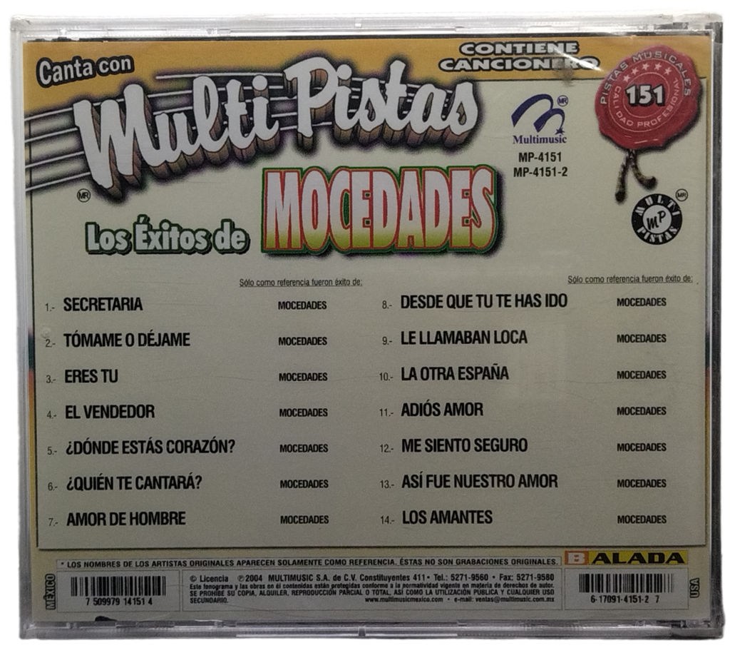 Multi Pistas - Canta Como Mocedades