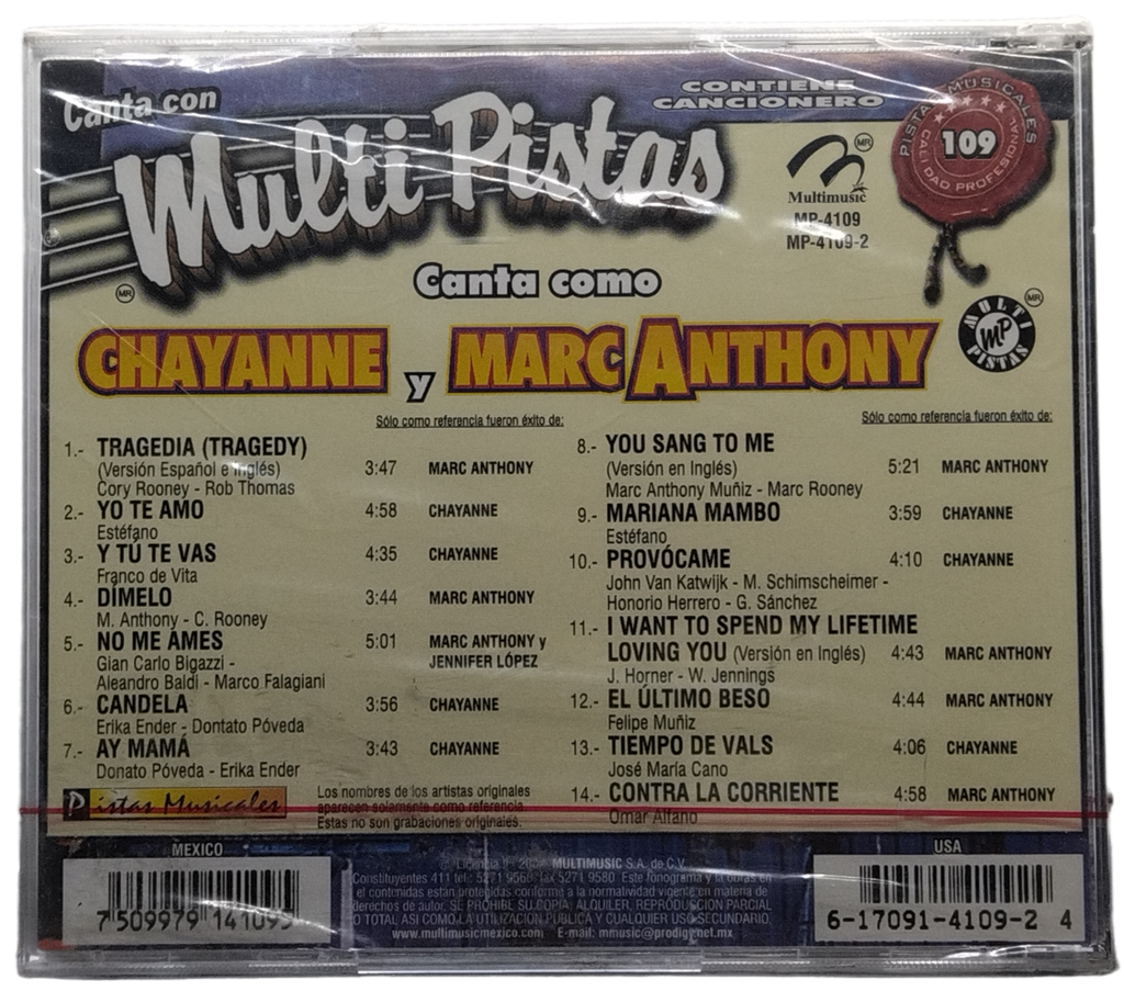 Multi Pistas - Canta Como Chayanne - Marc Anthony