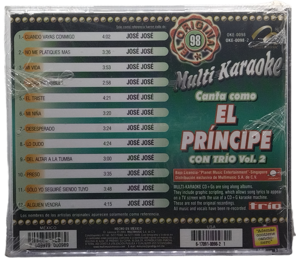 Multi Karaoke - Trio - Canta Como Jose Jose Vol. 2