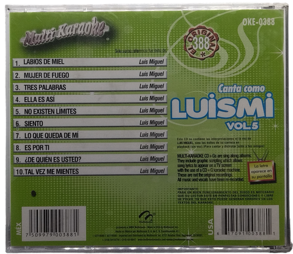 Multi Karaoke - Canta Como Luis Miguel Vol. 5