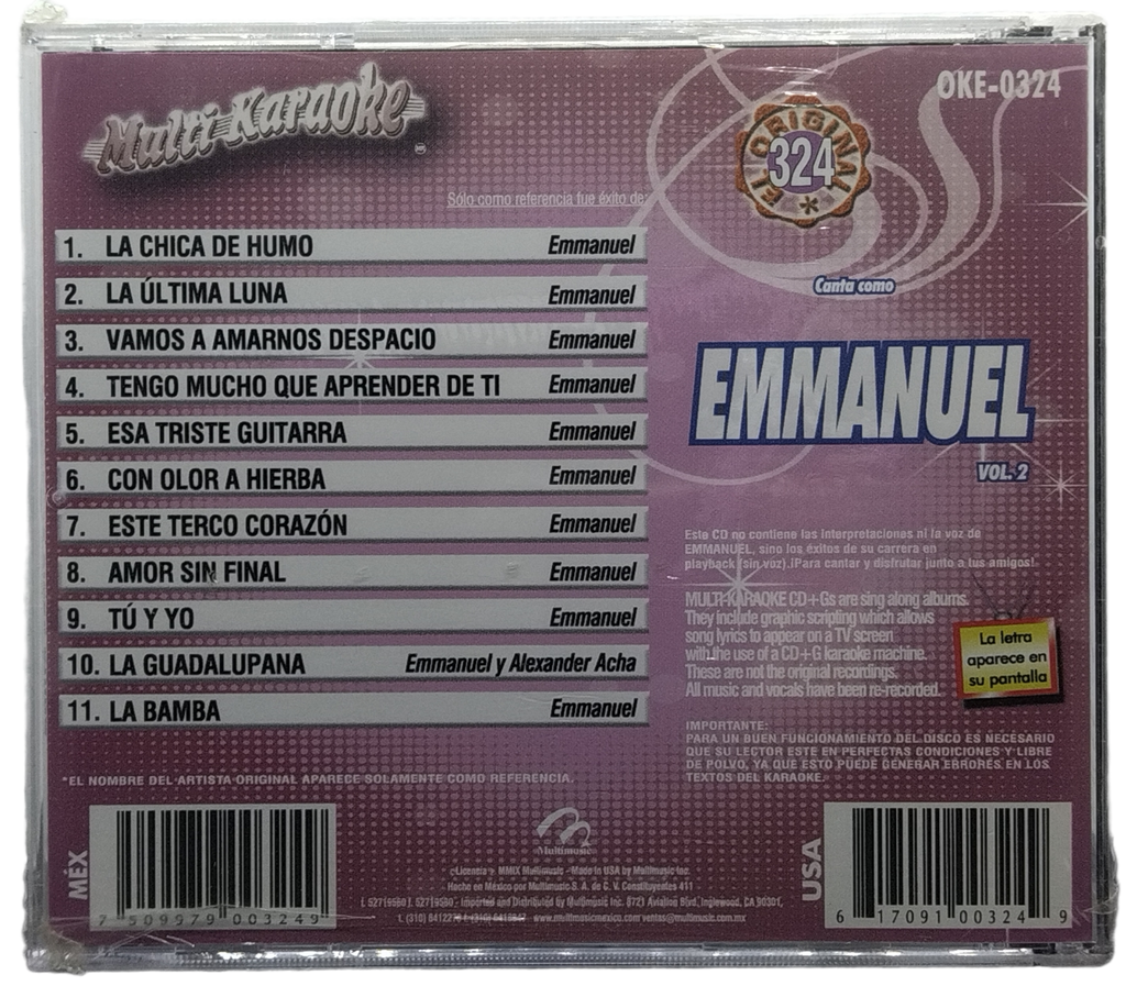 Multi Karaoke - Canta Como Emmanuel Vol. 2