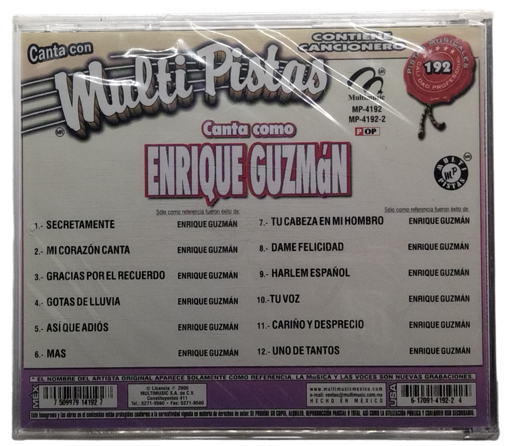 Multi Pistas - Canta Como Enrique Guzman