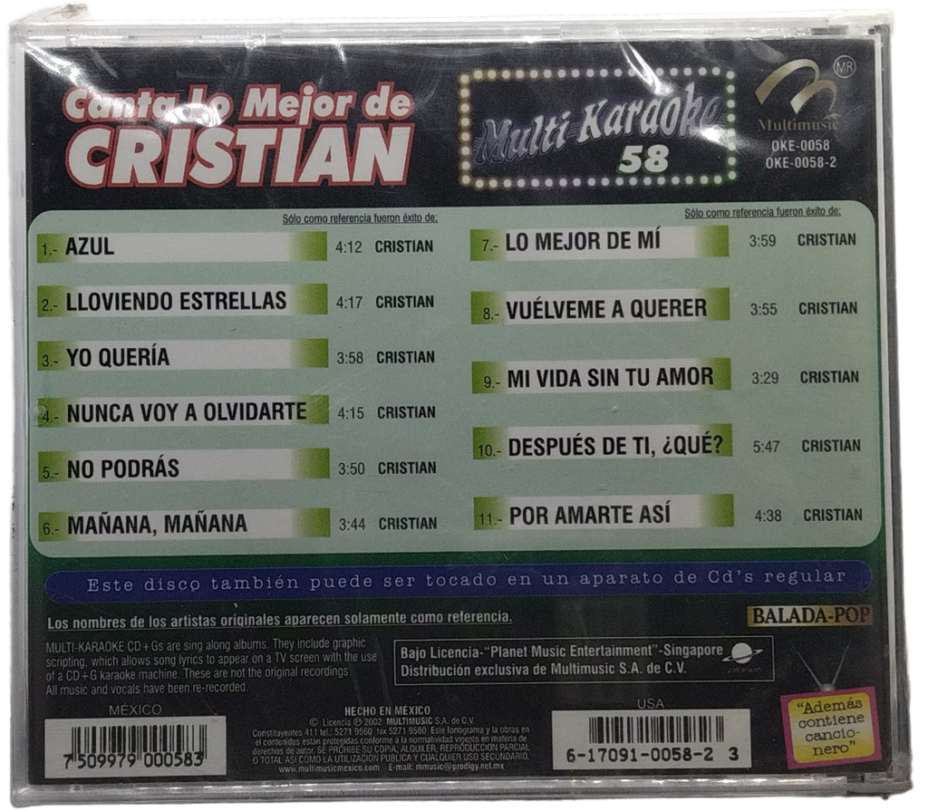 Multi Karaoke - Canta Como Cristian