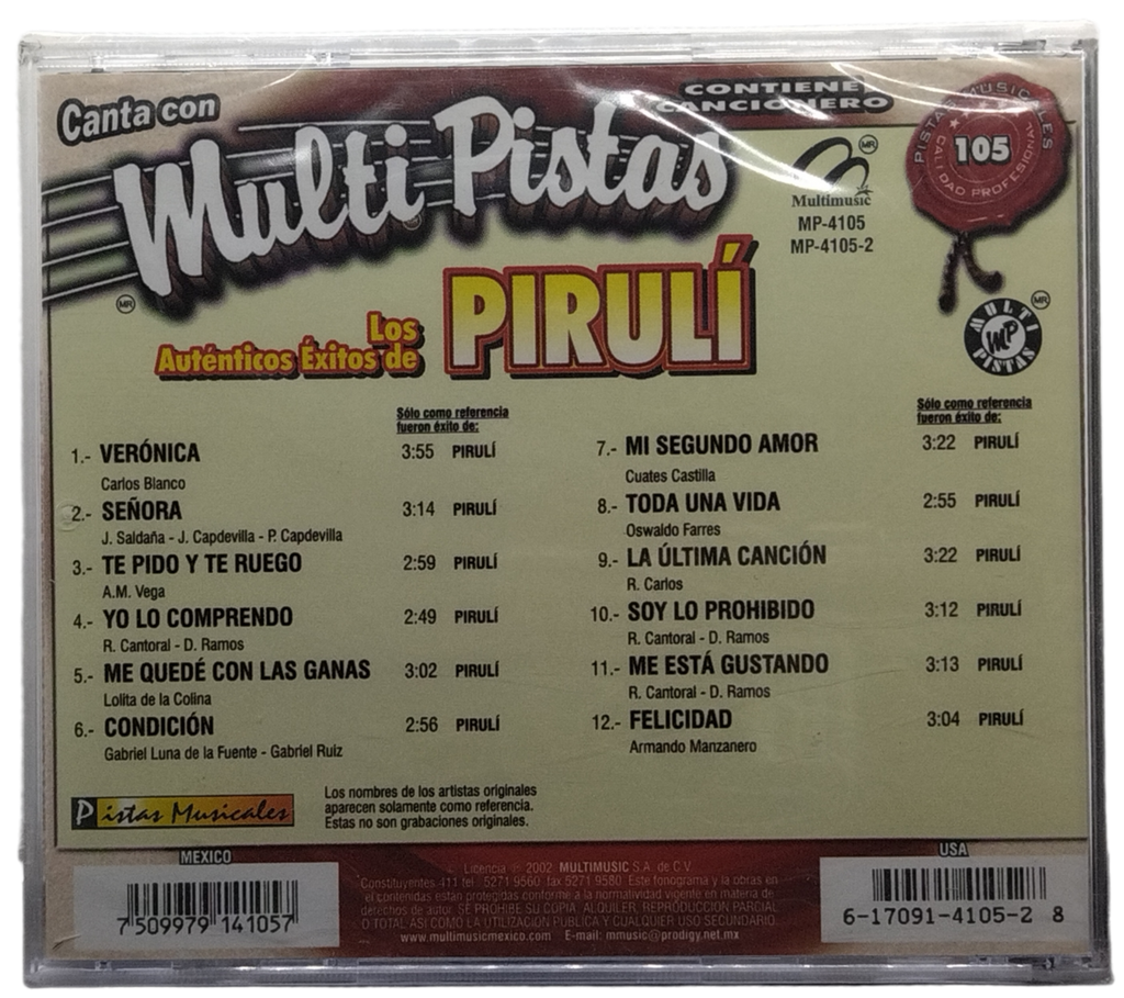 Multi Pistas - Canta Como Piruli
