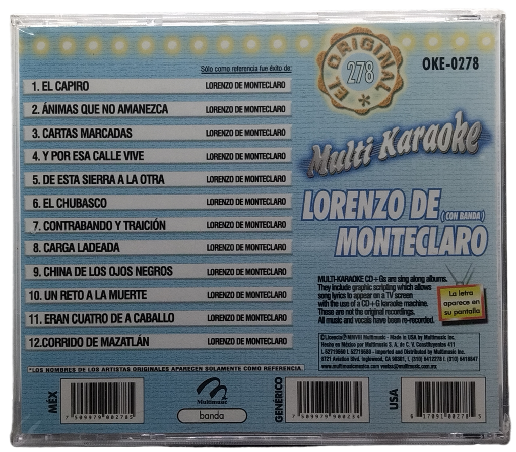 Multi Karaoke - Banda - Canta Como Lorenzo De Monte Claro