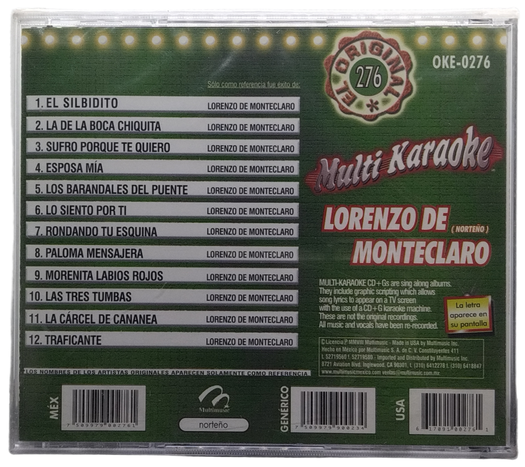 Multi Karaoke - Norteño - Canta Como Lorenzo De Monte Claro