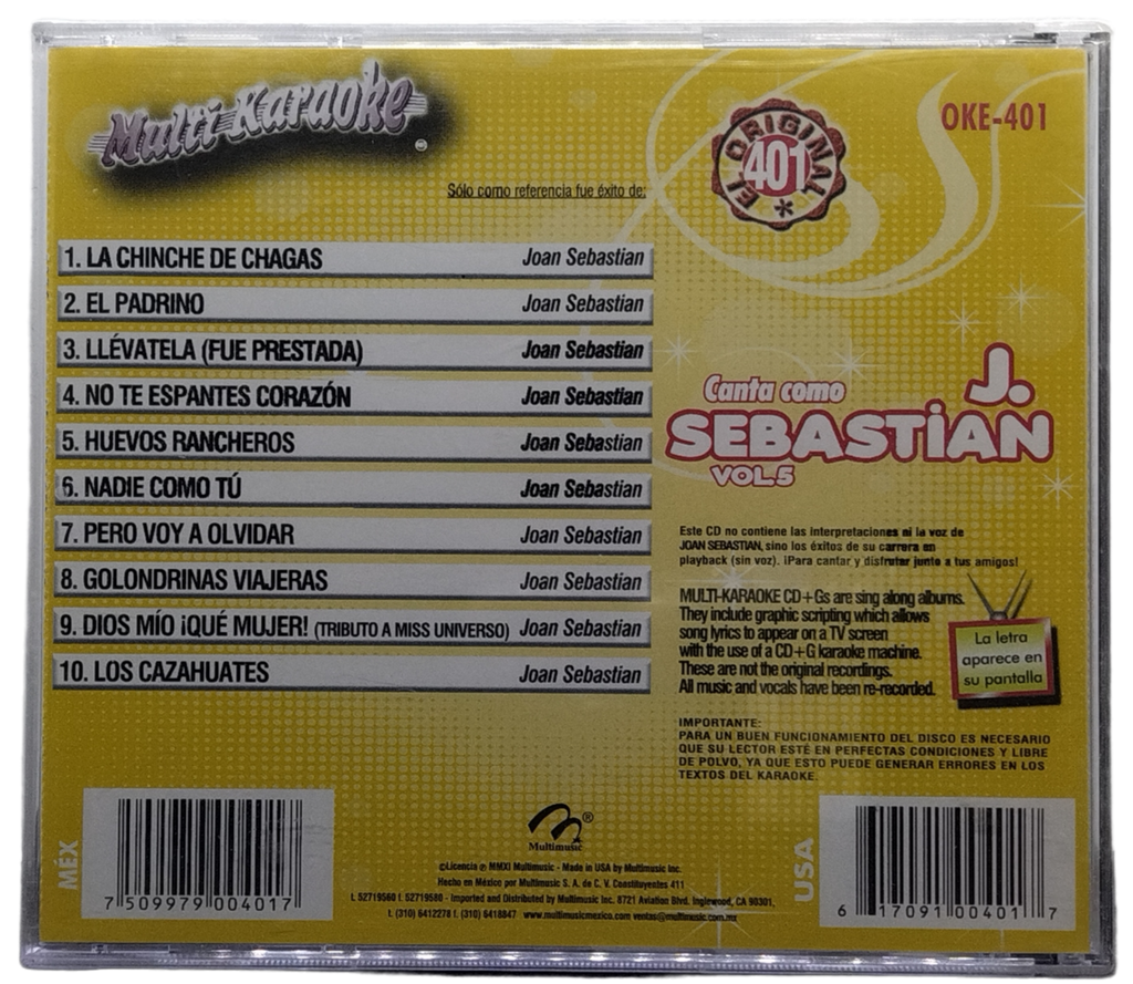 Multi Karaoke - Canta Como Joan Sebastian Vol. 5