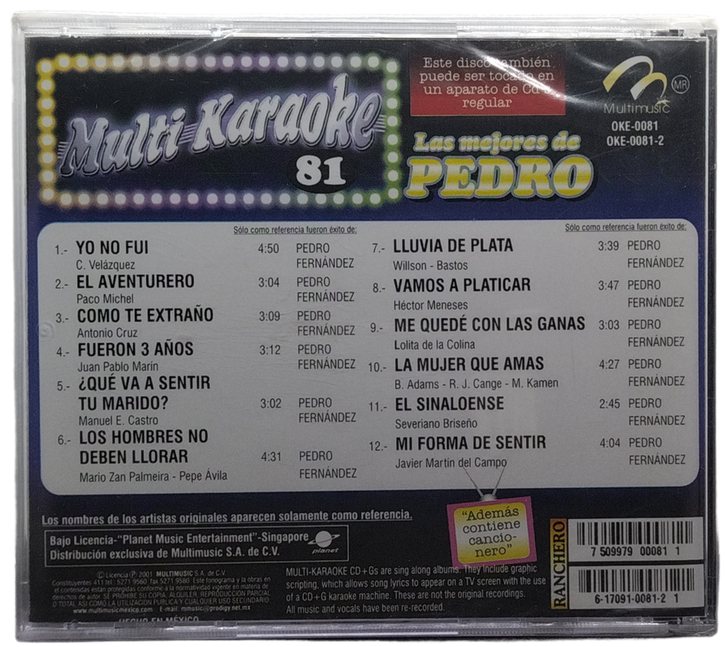Multi Karaoke - Canta Como Pedro Fernandez Vol. 1