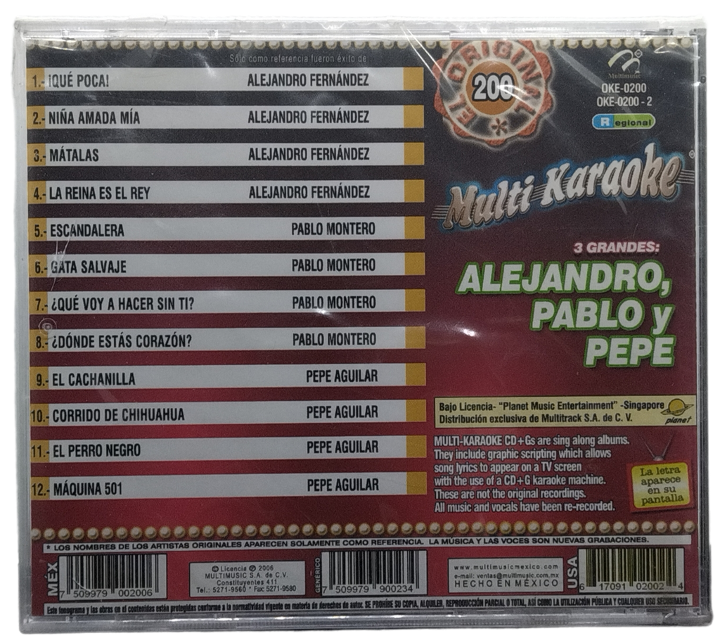 Multi Karaoke - Canta Como Alejandro / Pablo Y Pepe